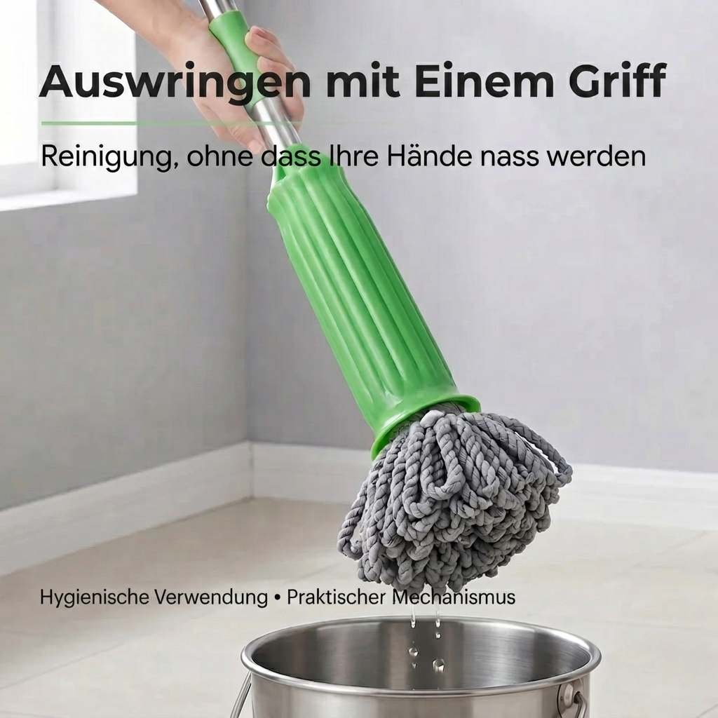 Blisella™ Pro Mop – Stainless Steel, Self-Wringing