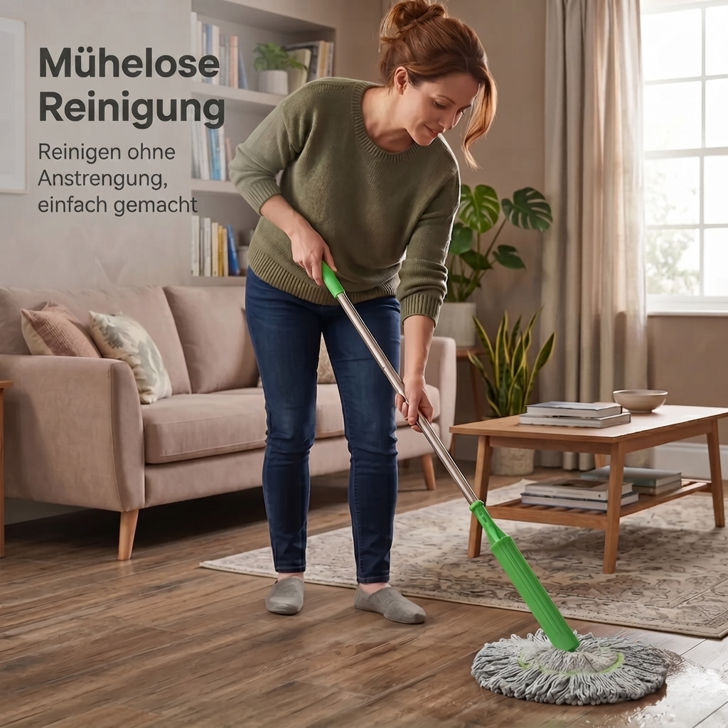 Blisella™ Pro Mop – Stainless Steel, Self-Wringing