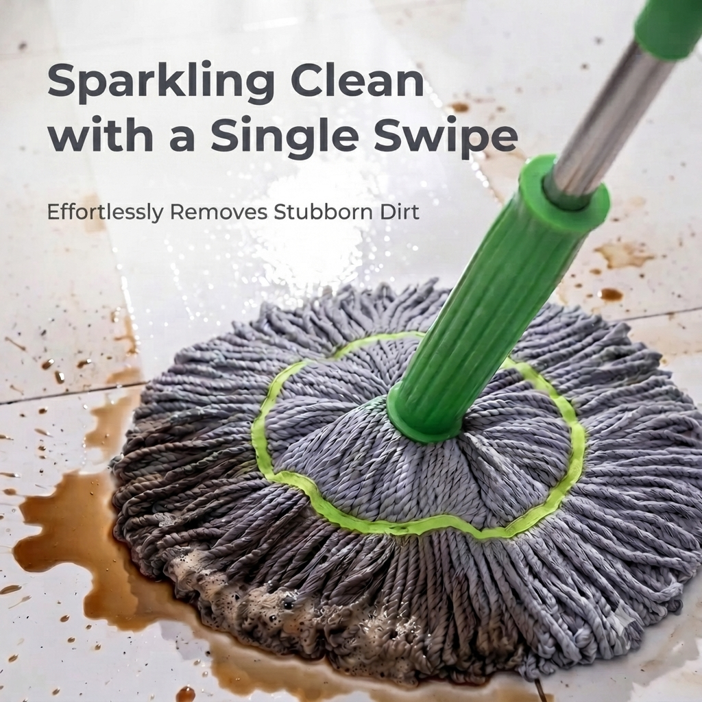 Blisella™ Pro Mop – Stainless Steel, Self-Wringing